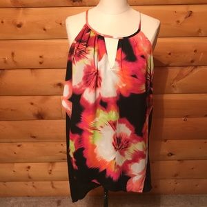 🛍 Worthington plus-size floral asymmetrical top